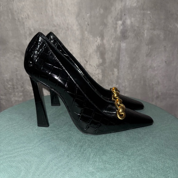 YSL SEVERINE PUMPS IN CROC LEATHER - Picture 1 of 4
